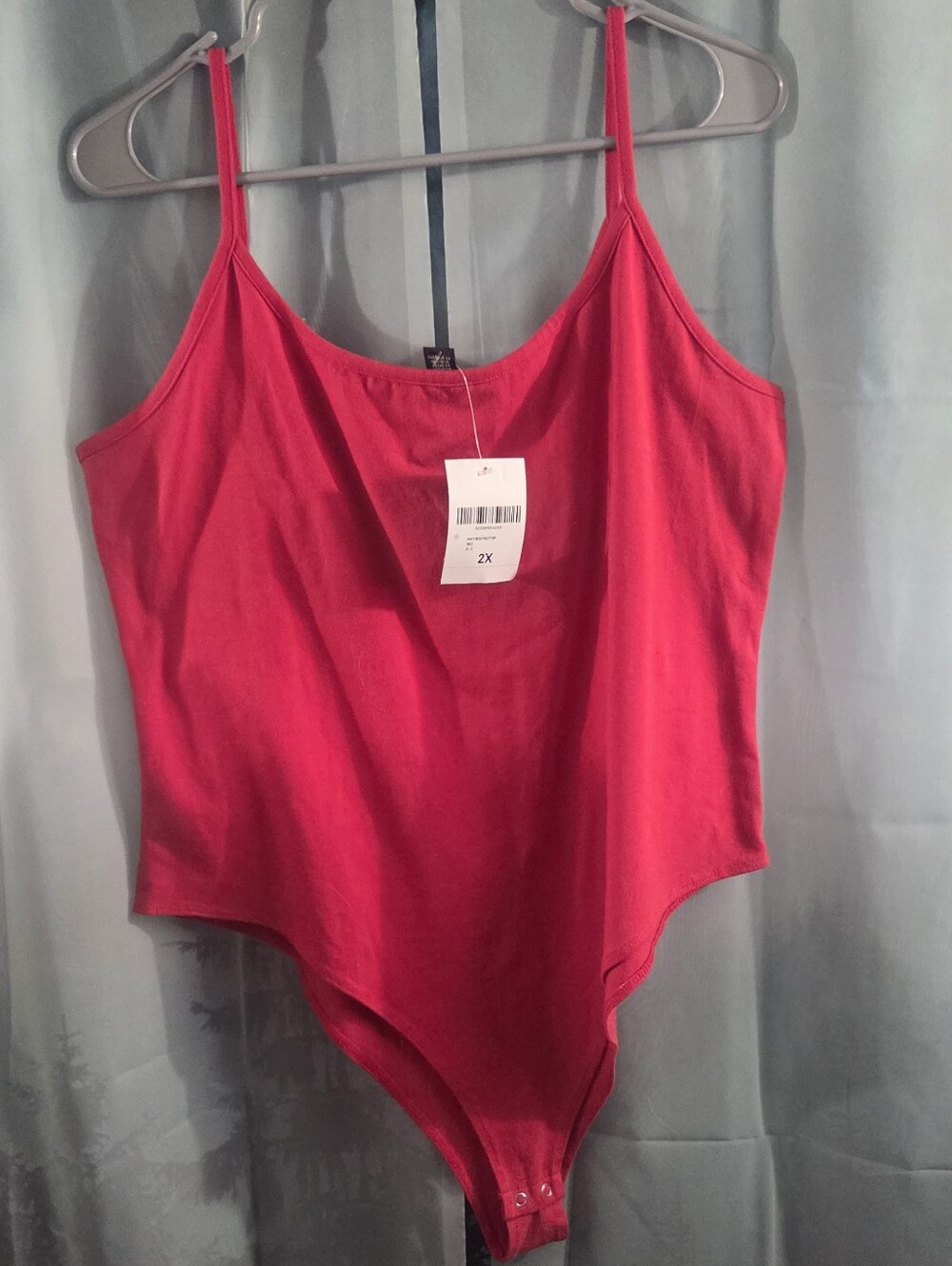 Forever 21 Red Spaghetti Strap Bodysuit